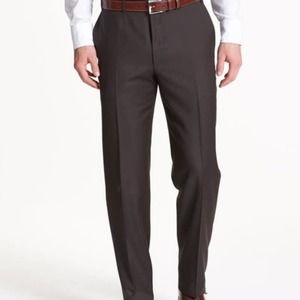 Canali Dress Pants Mid Rise Wool Straight Leg Pockets Office Formal Gray Size 7